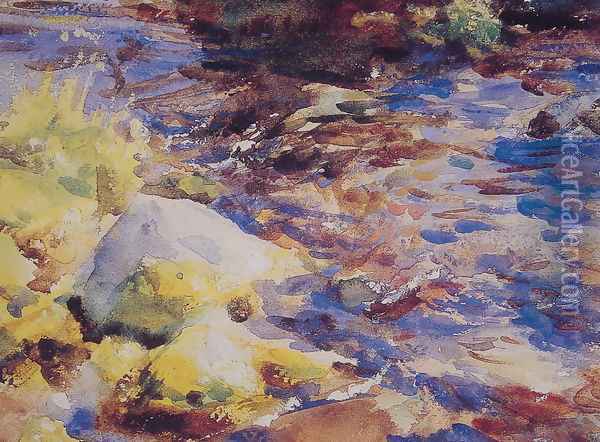 Reflections Rocks and Water Oil Painting - John Singer Sargent