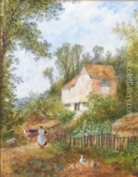 Country Scene Oil Painting - John Henry Dell