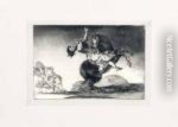 Caprichos No. 10 Disparates Oil Painting - Francisco De Goya y Lucientes