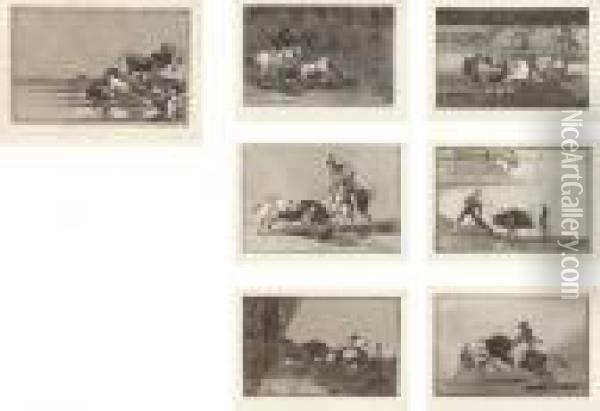 La Tauromaquia (d. 224-56; H. 204-36) Oil Painting - Francisco De Goya y Lucientes