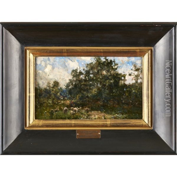 Barbizon Landscape Oil Painting - Theodore Rousseau
