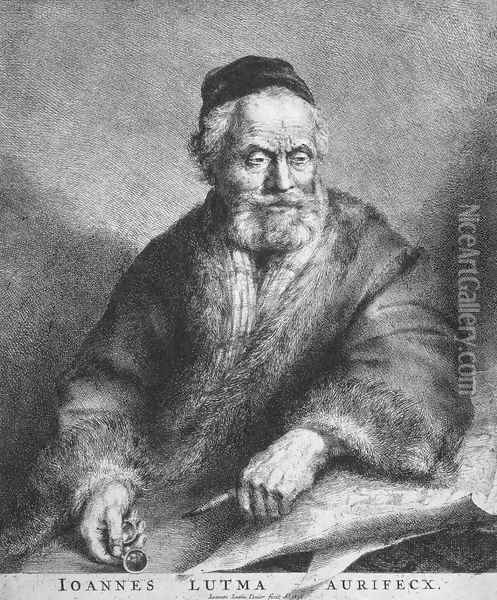 Portrait of Johannes Lutma the Elder Oil Painting - Johannes the Younger Lutma