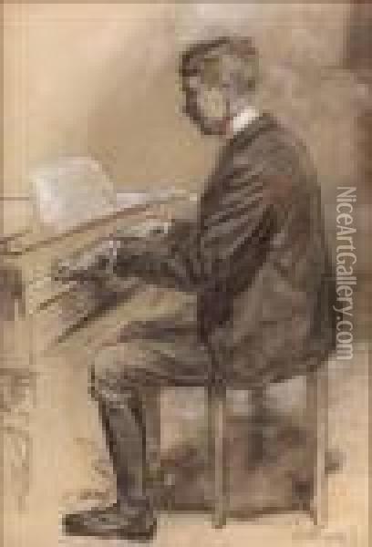 Pianist Oil Painting - Franz Kulstrunk