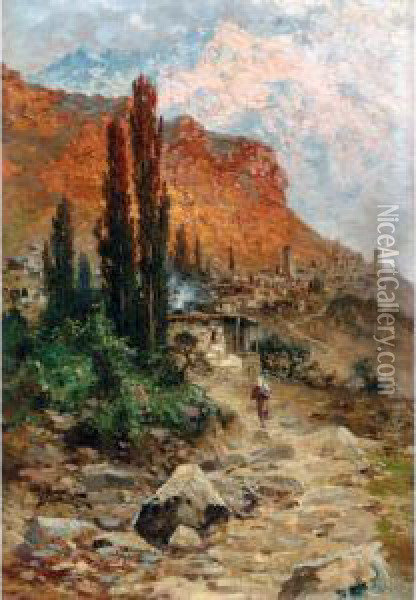 Crimean View Oil Painting - Nikolai Obolenskii