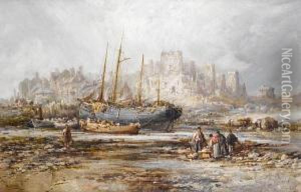 Low Tide Oil Painting - William Edward Webb