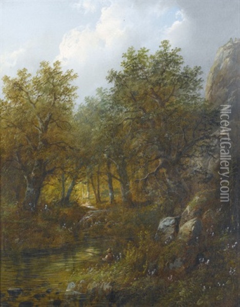 Partie Aus Steiermark Oil Painting - Eduard Boehm