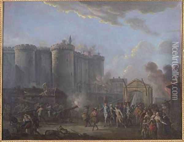 The Arrest of the Governor of the Bastille Oil Painting - Jean-Baptiste Lallemand