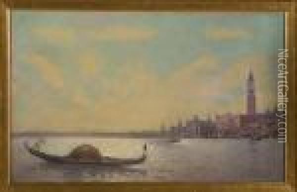 View Of Venice Oil Painting - Henri Duvieux