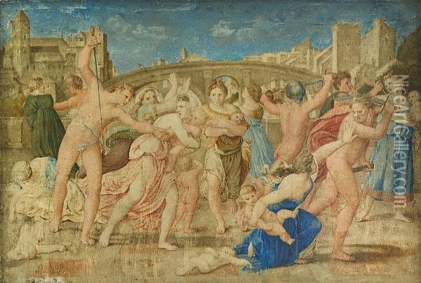 The Massacre Of The Innocents Oil Painting - Raphael (Raffaello Sanzio of Urbino)