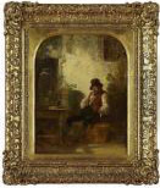 Nae Anither Drop Oil Painting - Thomas Faed