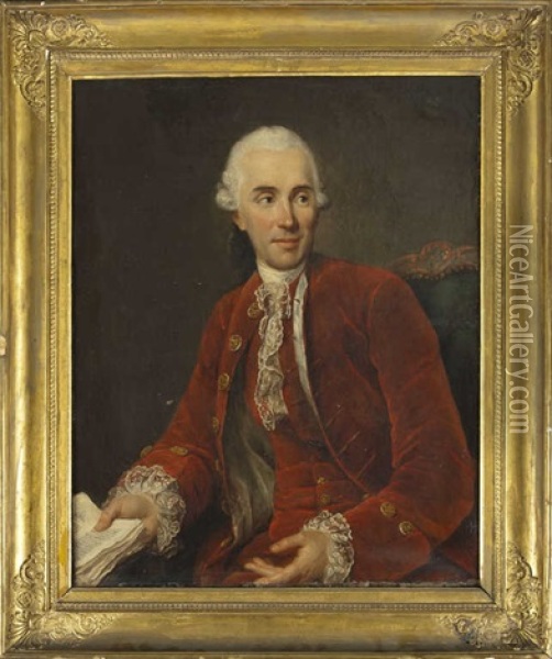 Portrait Presume D'antoine Gabriel Pallu Velu Barriere Oil Painting - Etienne Aubry