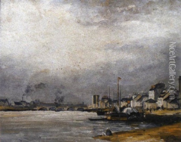 Le Havre Oil Painting - Louis Dupuis