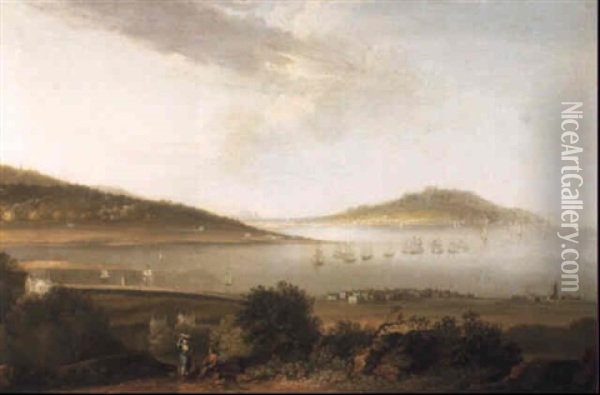 Dublin Bay Looking Towards The Hill Of Howth Oil Painting - William Jones