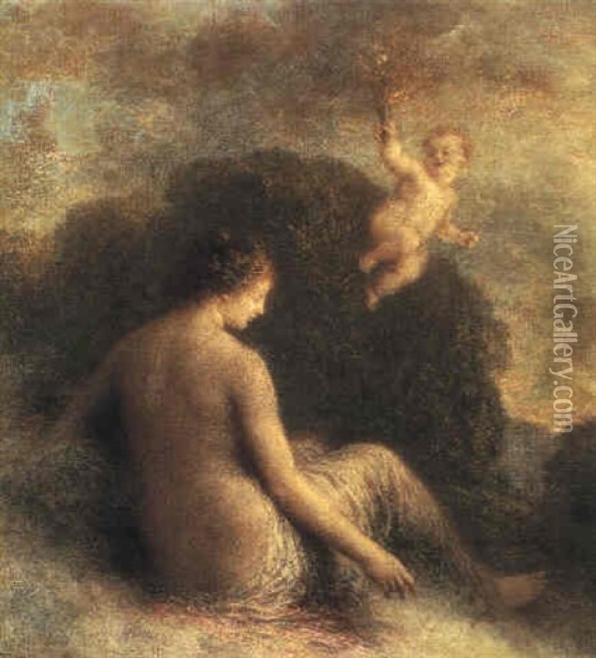 Venus Et L'amour A L'aurore Oil Painting - Henri Fantin-Latour