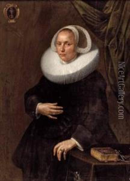 Dreiviertelportrait Einer Dame Oil Painting - Johannes Cornelisz. Verspronck