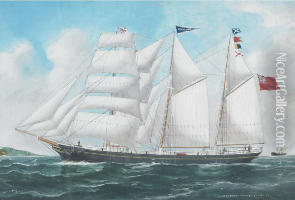 Ramona Of Charlottetown, P.e.i. Oil Painting - Reuben Chappell Of Poole