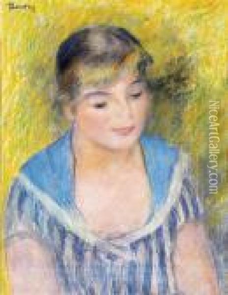 Buste De Femme Oil Painting - Pierre Auguste Renoir