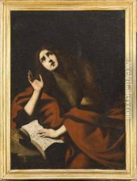 Maria Maddalena Con I Testi Sacri Oil Painting - Filippo Vitale