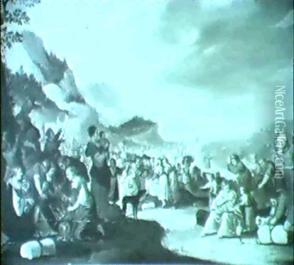 Der Zug Der Israeliten Durch Das Rote Meer Oil Painting - Hans Jordaens III