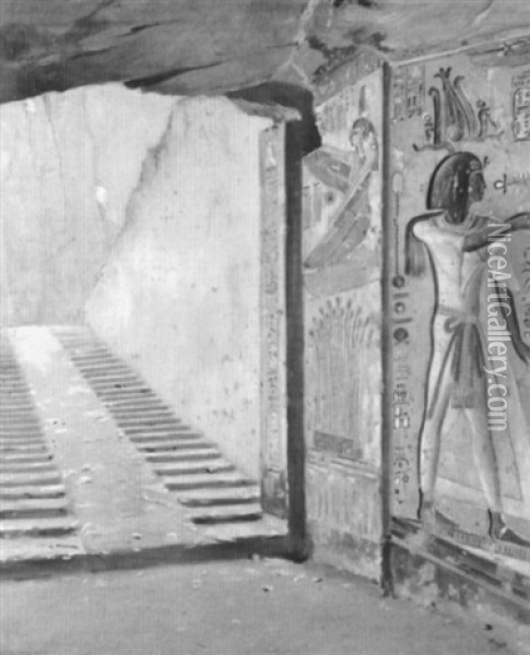 Tomb Of Siptah, Valley Of The Kings Oil Painting - Joseph Lindon Smith