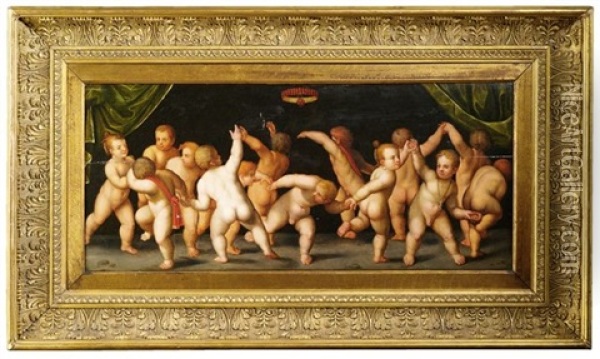 Kinderreigen Oil Painting - Cornelis Cornelisz Van Haarlem