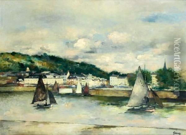 L'entree Du Port A Honfleur Oil Painting - Paul-Elie Gernez