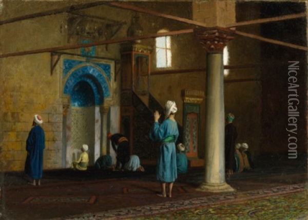 At Prayer, Cairo Oil Painting - Jean-Leon Gerome
