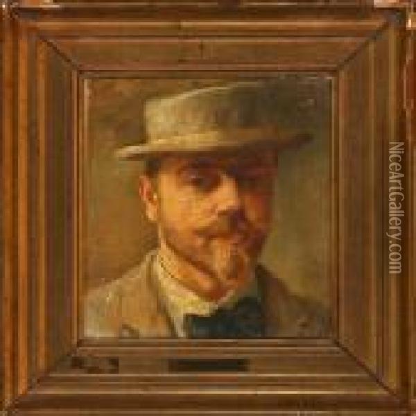Portrait Of A Gentleman Oil Painting - Cilius Andersen