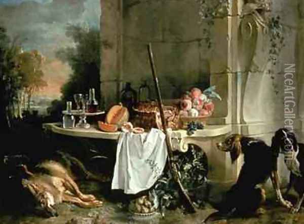 The Dead Wolf, 1721 Oil Painting - Jean-Baptiste Oudry