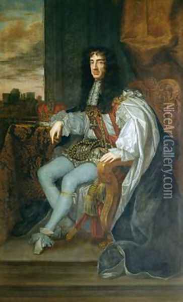 Portrait of King Charles II Oil Painting - Sir Peter Lely