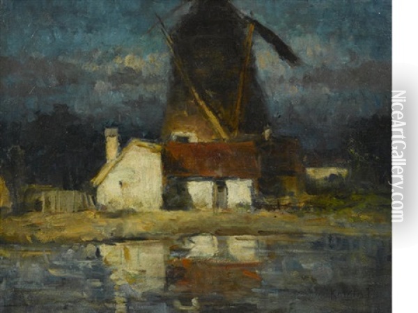 Moulin Au Bord De L'eau Oil Painting - Jozsef Koszta