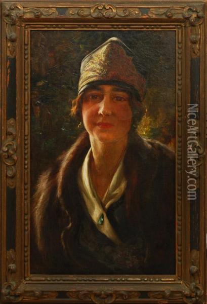 Portrait Of Matilda Von Herrlich Oil Painting - Arnold Mountfort