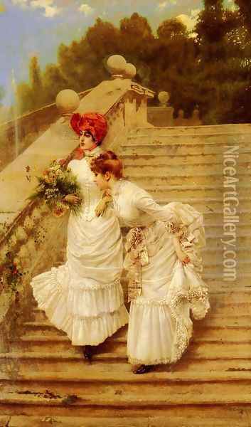 The Rendezvous Oil Painting - Vittorio Matteo Corcos