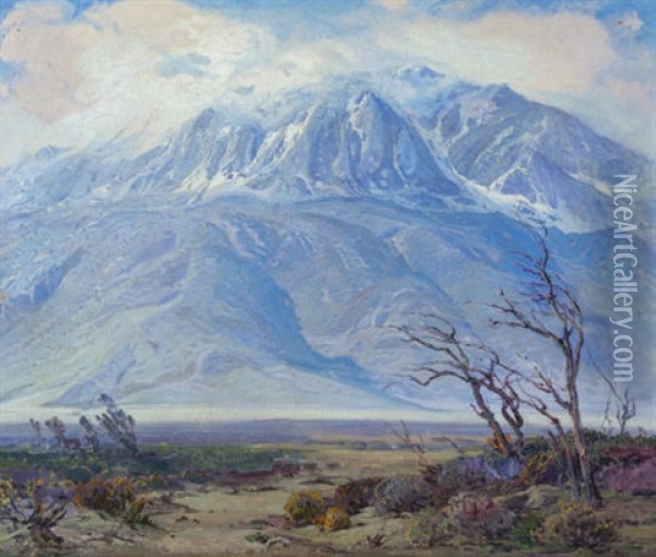 Storm Crest Over Mount San Jacinto Oil Painting - Fred Grayson Sayre