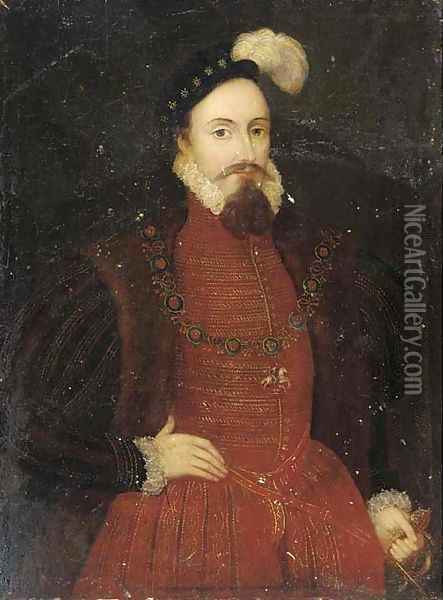 Portrait of a gentleman Oil Painting - Marcus The Younger Gheeraerts