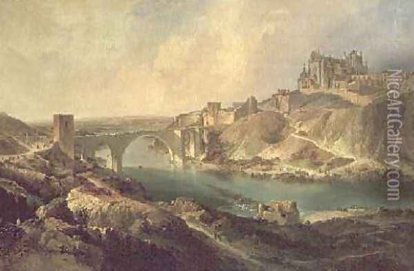 View of Toledo 1854 Oil Painting - Eugenio Lucas y Padilla