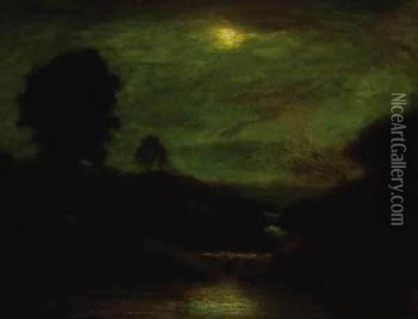 Twilight Landscape Oil Painting - George Henry Bogert