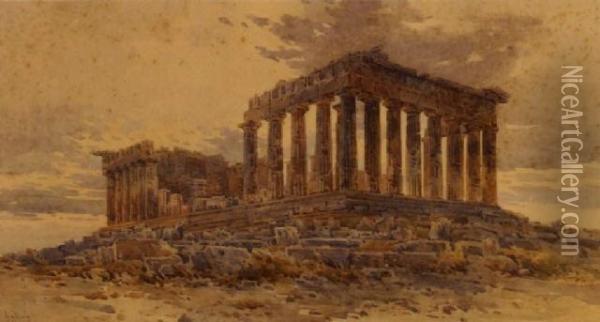 The Parthenon Oil Painting - Angelos Giallina