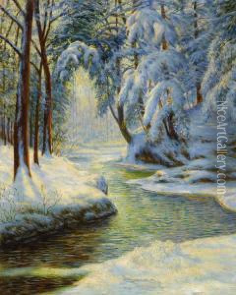 Winter Landscape Oil Painting - Walter Launt Palmer