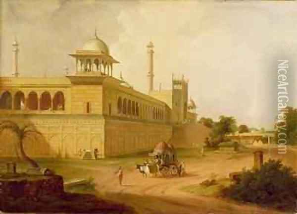 Jami Masjid Delhi Oil Painting - Thomas Daniell