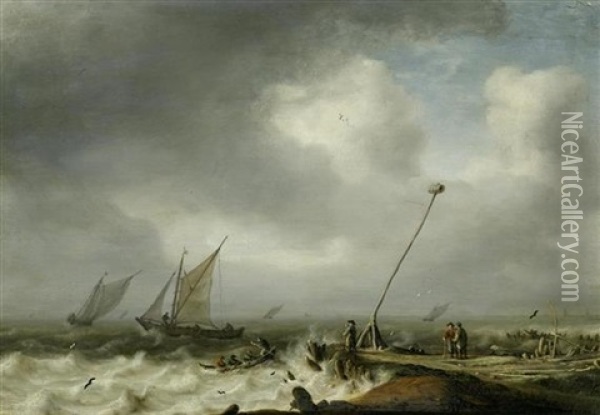 Marine Oil Painting - Jacob Van Ruisdael
