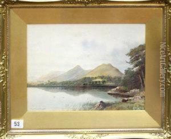 The Catbells, Lake Derwentwater Oil Painting - John Teasdale