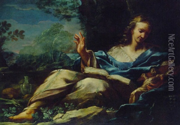 The Penitent Magdalen Oil Painting - Giuseppe Maria Crespi