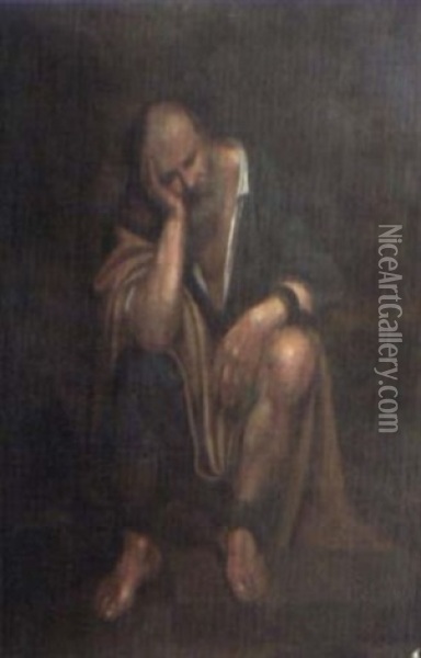 Saint Pierre En Prison Oil Painting -  Caravaggio