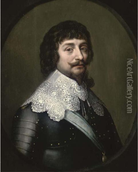 Portrait Of Frederick V Of Bohemia, The Winter King, Electorpalatine Oil Painting - Gerrit Van Honthorst