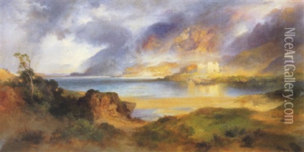 The Stronghold Oil Painting - Thomas Moran