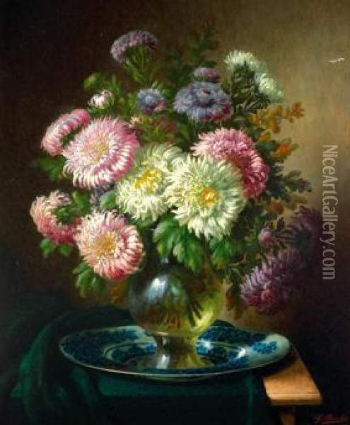 Flores Oil Painting - Gaston Boucher