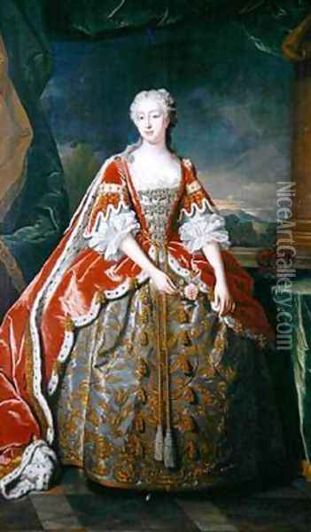 Princess Augusta Oil Painting - Jean Baptiste van Loo