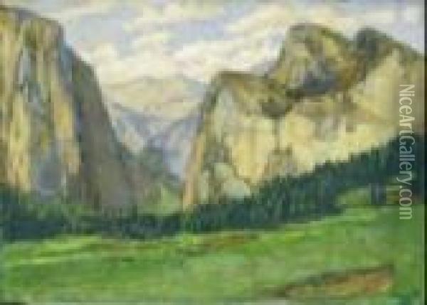 Paesaggio In Cadore Oil Painting - Carlo Wostry