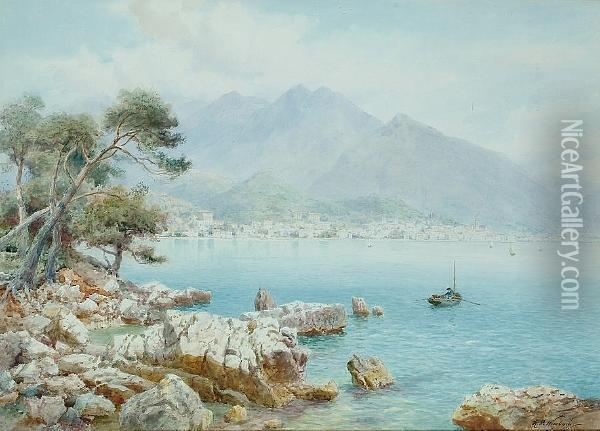 Lake Maggiore Oil Painting - Henry B. Wimbush